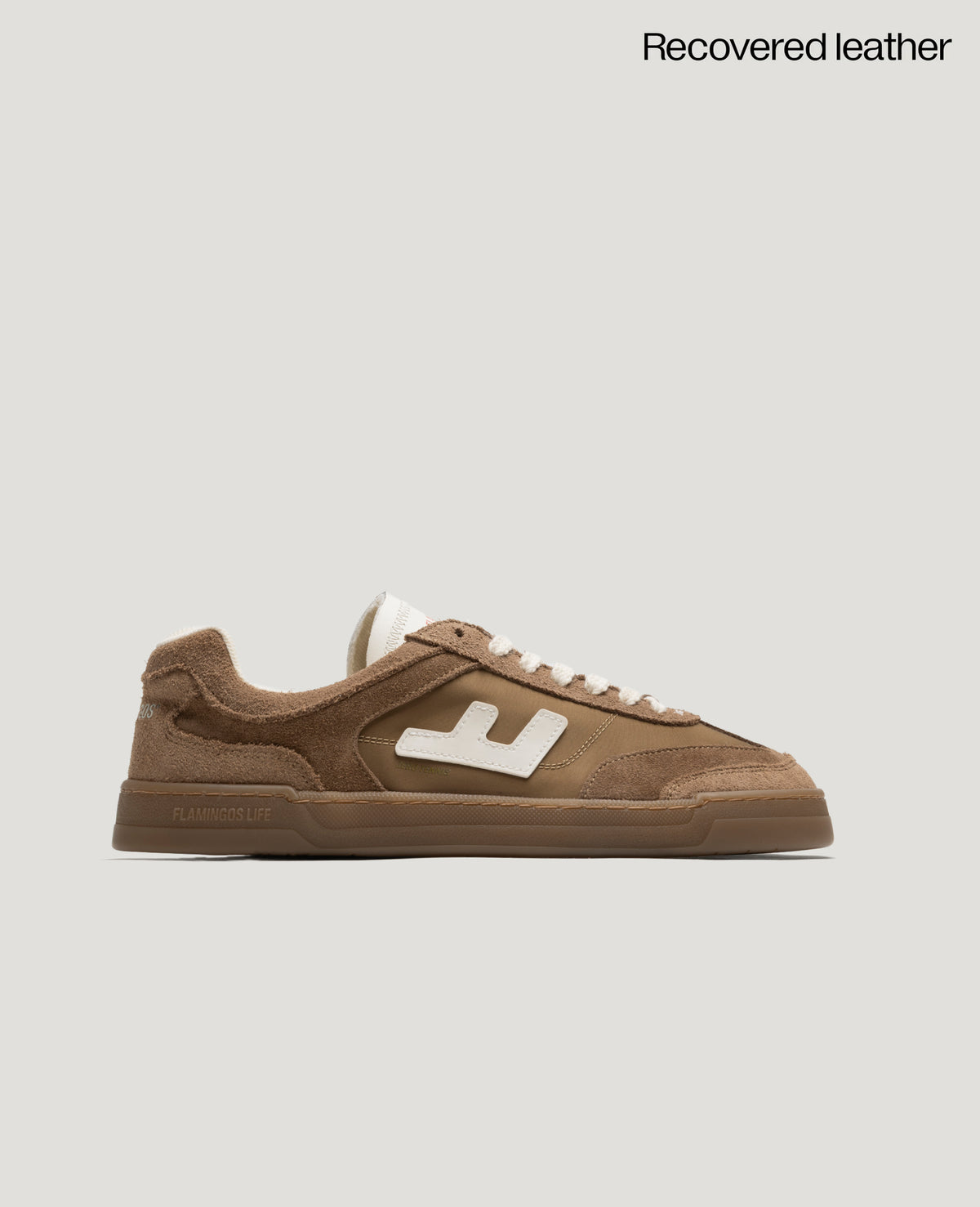 ZERO TENNIS Chestnut barefoot sneaker – side view