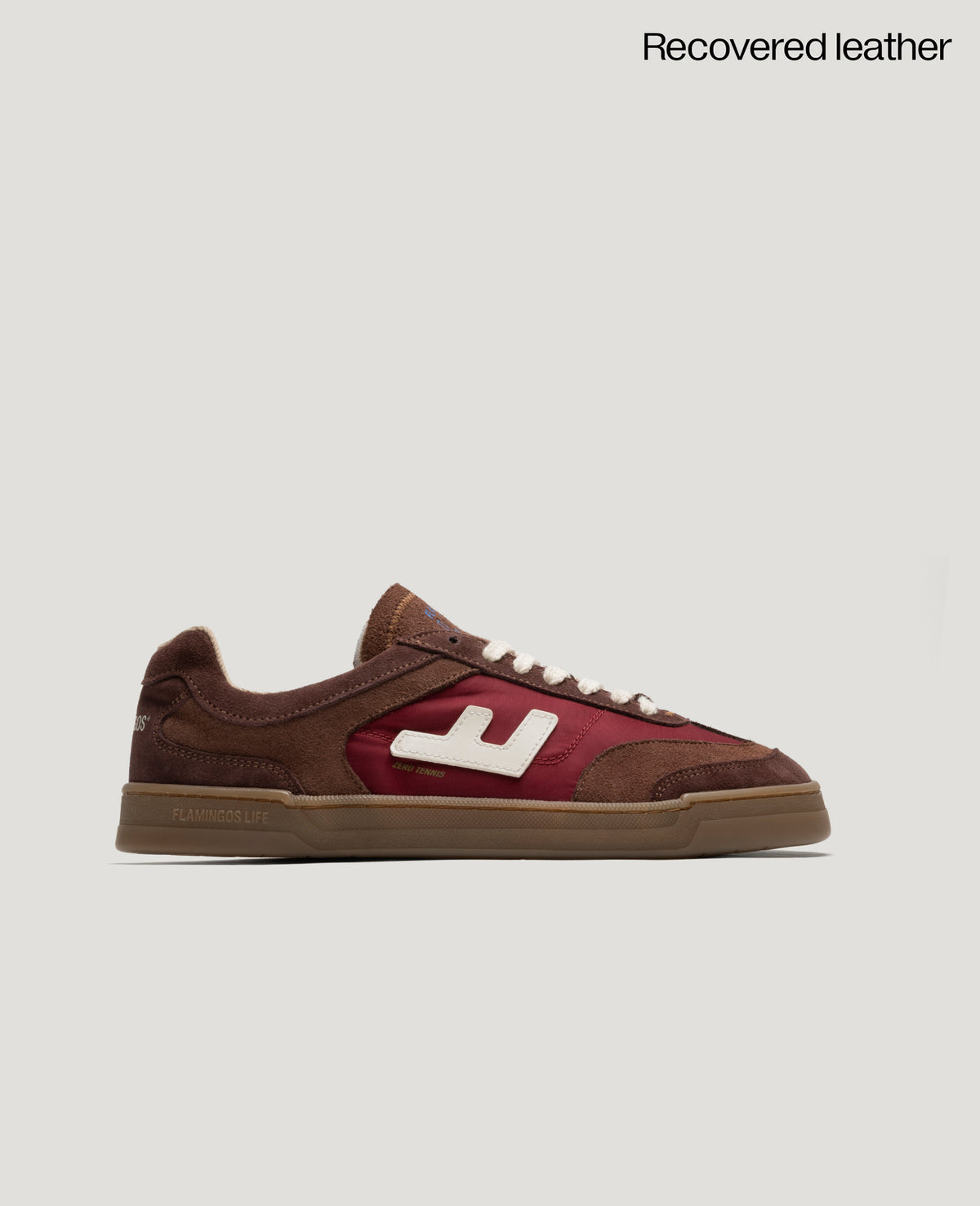 ZERO TENNIS Chocolate Wine barefoot sneaker – side view