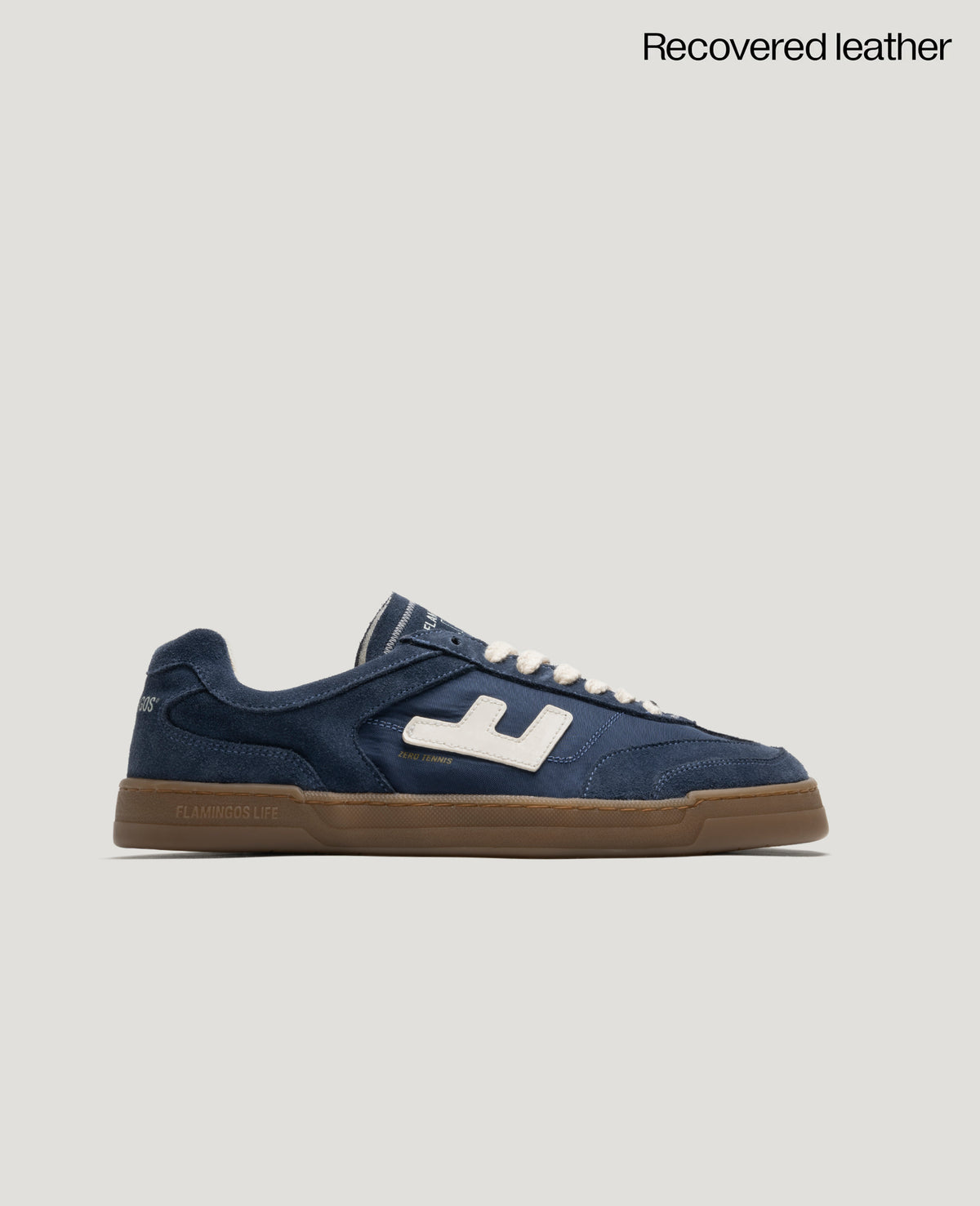 ZERO TENNIS Inky Blue barefoot sneaker – side view